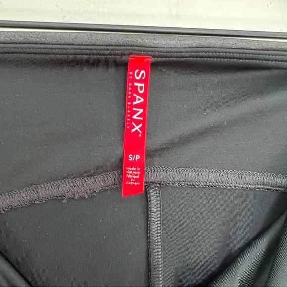 SPANX- Faux Leather Moto Leggings Black